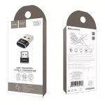 HOCO UA6 adapter (Type-C aljzat - USB, adatátvitel és töltés, OTG) FEKETE