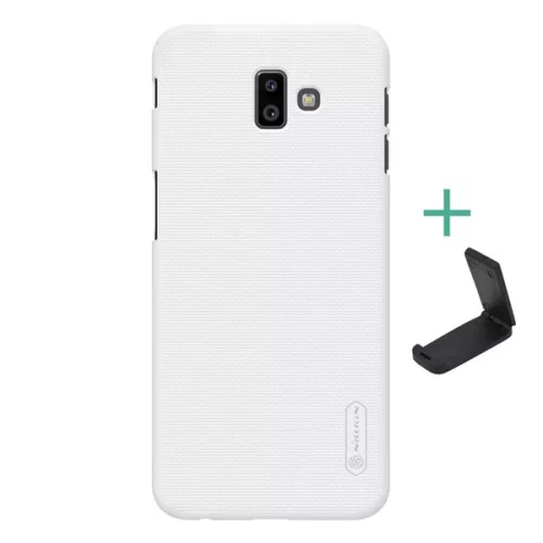 NILLKIN SUPER FROSTED műanyag telefonvédő (gumírozott, érdes felület + asztali tartó) FEHÉR