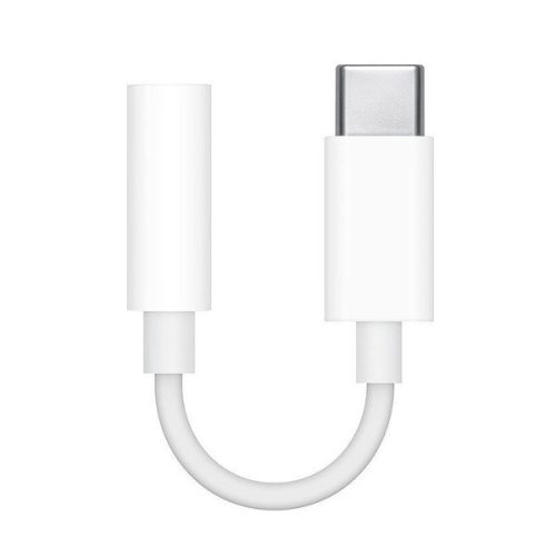 APPLE adapter kábel (3.5mm jack aljzat - Type-C) FEHÉR