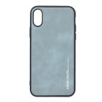 X-LEVEL szilikon telefonvédő (bőr hatású hátlap) CYAN