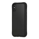 CASE-MATE CARBON FIBRE szilikon telefonvédő (valódi szénszálás hátlap, ütésállóság, légpárnás sarok) FEKETE