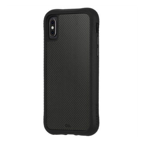 CASE-MATE CARBON FIBRE szilikon telefonvédő (valódi szénszálás hátlap, ütésállóság, légpárnás sarok) FEKETE