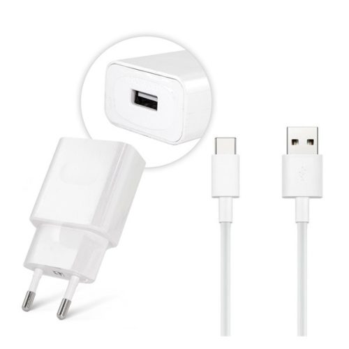 HUAWEI hálózati töltő USB aljzat (10W, gyorstöltő + LX1121 Type-C kábel) FEHÉR