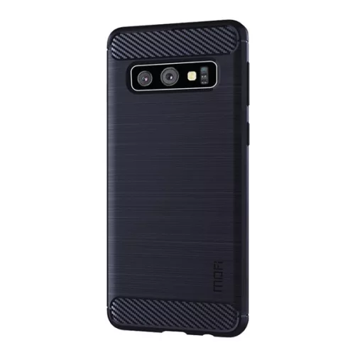 MOFI szilikon telefonvédő (ütésállóság, légpárnás sarok, szálcsiszolt, karbon minta) SÖTÉTKÉK