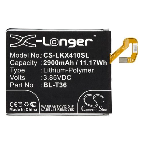 CAMERON SINO Li-Polymer akku (3.85V/2900mAh, LG BL-T36 kompatibilis) FEKETE