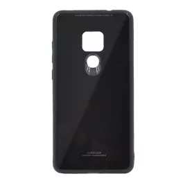   Műanyag telefonvédő (ütésállóság, üveg hátlap) FEKETE