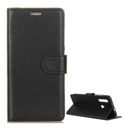   Tok álló, bőr hatású (FLIP, oldalra nyíló, asztali tartó, prémium) FEKETE