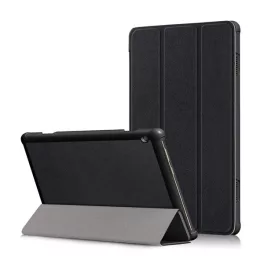   Tok álló, bőr hatású (FLIP, oldalra nyíló, TRIFOLD, asztali tartó) FEKETE