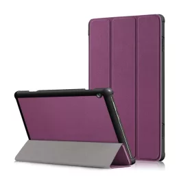   Tok álló, bőr hatású (FLIP, oldalra nyíló, TRIFOLD, asztali tartó) LILA