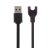 Töltőkábel USB (mágneses, 15cm) FEKETE