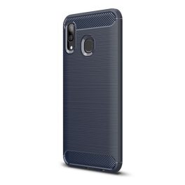 Szilikon telefonvédő (ütésállóság, légpárnás sarok, szálcsiszolt, karbon minta) SÖTÉTKÉK   Szilikon telefonvédő (ütésállóság, légpárnás sarok, szálcsiszolt, karbon minta) SÖTÉTKÉK