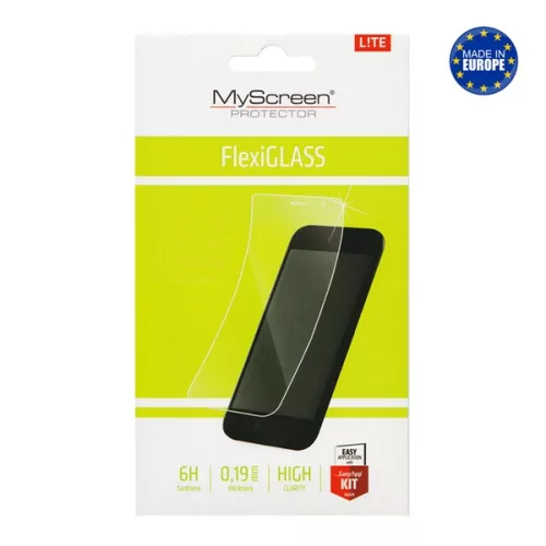 MYSCREEN LITE FLEXI GLASS képernyővédő üveg (ütésállóság, 0.19mm, 6H) ÁTLÁTSZÓ