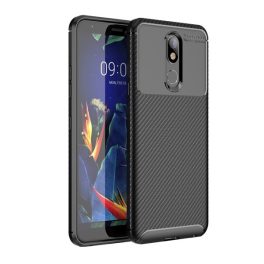 Szilikon telefonvédő (ütésállóság, légpárnás sarok, karbon minta) FEKETE   Szilikon telefonvédő (ütésállóság, légpárnás sarok, karbon minta) FEKETE