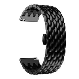 Pótszíj (univerzális, 22mm, fém) FEKETE Pótszíj (univerzális, 22mm, fém) FEKETE