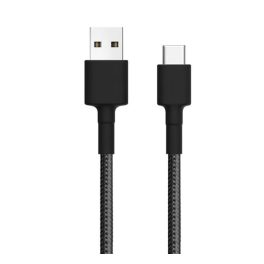   XIAOMI adatkábel (USB - Type-C, gyorstöltő, cipőfűző, 100cm) FEKETE