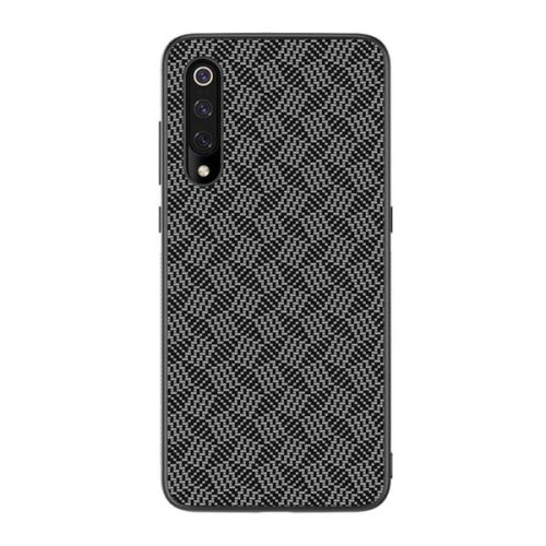 NILLKIN SYNTHETIC FIBER PLAID műanyag telefonvédő (gumírozott, környezetbarát, 3D, csíkos) FEKETE