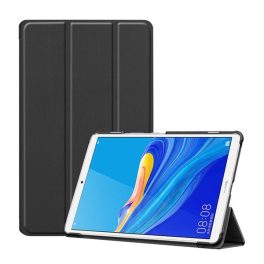Tok álló, bőr hatású (aktív FLIP, oldalra nyíló, TRIFOLD, asztali tartó) FEKETE   Tok álló, bőr hatású (aktív FLIP, oldalra nyíló, TRIFOLD, asztali tartó) FEKETE