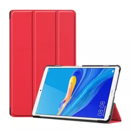  Tok álló, bőr hatású (aktív FLIP, oldalra nyíló, TRIFOLD, asztali tartó) PIROS