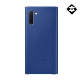   SAMSUNG műanyag telefonvédő (valódi bőr hátlap) SÖTÉTKÉK