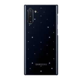   SAMSUNG műanyag telefonvédő (ultravékony, hívás és üzenetjelző funkció, LED világítás) FEKETE