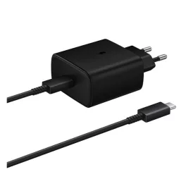   SAMSUNG hálózati töltő Type-C aljzat (45W, PD gyorstöltő 2.0 + 100cm Type-C kábel) FEKETE
