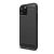 Szilikon telefonvédő (ütésállóság, légpárnás sarok, szálcsiszolt, karbon minta) FEKETE