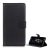 Tok álló, bőr hatású (FLIP, oldalra nyíló, asztali tartó, prémium) FEKETE