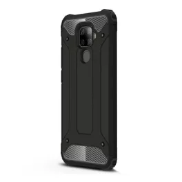  Defender szilikon telefonvédő (ütésállóság, légpárnás sarok, fémhatás) FEKETE