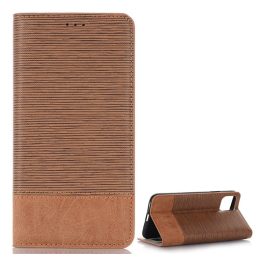 Tok álló, bőr hatású (FLIP, oldalra nyíló, asztali tartó, textil hatás) VILÁGOSBARNA   Tok álló, bőr hatású (FLIP, oldalra nyíló, asztali tartó, textil hatás) VILÁGOSBARNA
