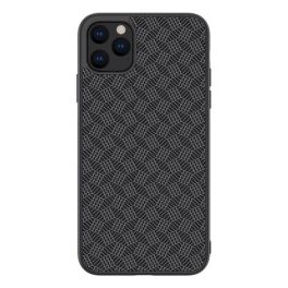   NILLKIN SYNTHETIC FIBER PLAID műanyag telefonvédő (gumírozott, környezetbarát, 3D, csíkos) FEKETE