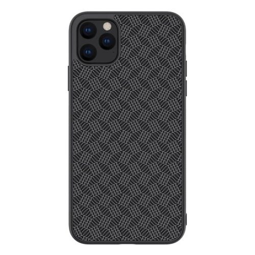 NILLKIN SYNTHETIC FIBER PLAID műanyag telefonvédő (gumírozott, környezetbarát, 3D, csíkos) FEKETE