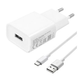   XIAOMI hálózati töltő USB aljzat (10W, gyorstöltő + 100cm Type-C kábel) FEHÉR