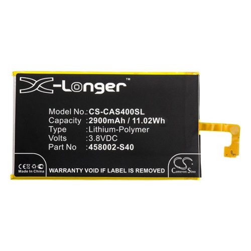 CAMERON SINO Li-Polymer akku (3.8V/2900mAh, CATERPILLAR 458002-S40 kompatibilis) FEKETE