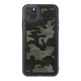   NILLKIN CAMO műanyag telefonvédő (bőr hatású, kameravédő, terep minta) FEKETE