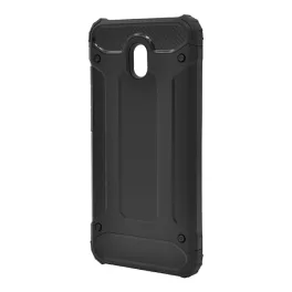   Defender szilikon telefonvédő (ütésállóság, légpárnás sarok, fémhatás) FEKETE