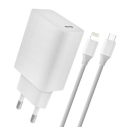 4-OK hálózati töltő Type-C aljzat (18W, PD gyorstöltő + Type-C - lightning kábel) FEHÉR   4-OK hálózati töltő Type-C aljzat (18W, PD gyorstöltő + Type-C - lightning kábel) FEHÉR
