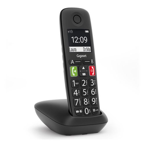 GIGASET E290 telefon készülék (vezeték nélküli, DECT) FEKETE