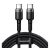 BASEUS CAFULE adatkábel (Type-C - Type-C, 100W, PD gyorstöltő 3.0, cipőfűző, 200cm) FEKETE
