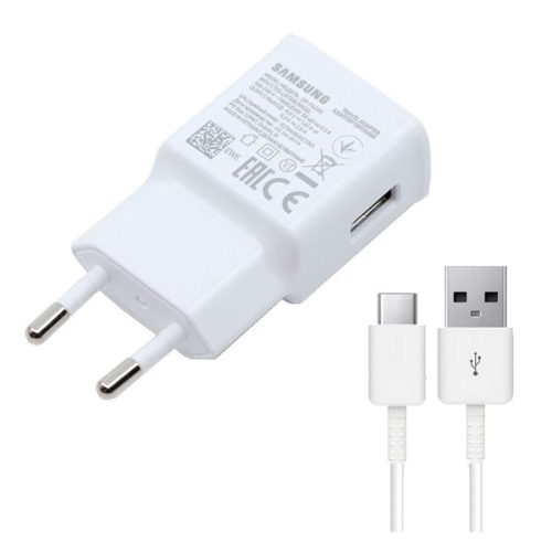 SAMSUNG hálózati töltő USB aljzat (15W, gyorstöltő + EP-DG970BWE Type-C kábel 100cm) FEHÉR