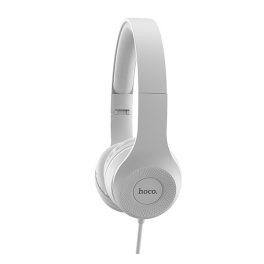   HOCO W21 GRACEFUL CHARM fejhallgató SZTEREO (3.5mm jack, mikrofon, felvevő gomb, 120cm kábel) SZÜRKE
