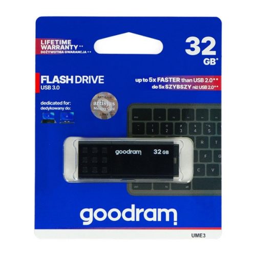 GOODRAM pendrive/USB Stick UME3 (3.0) 32GB FEKETE