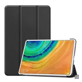   Tok álló, bőr hatású (FLIP, oldalra nyíló, TRIFOLD, asztali tartó) FEKETE