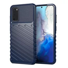   Szilikon telefonvédő (ütésállóság, csíkos, dombor minta) SÖTÉTKÉK