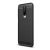 Szilikon telefonvédő (ütésállóság, légpárnás sarok, szálcsiszolt, karbon minta) FEKETE