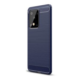Szilikon telefonvédő (ütésállóság, légpárnás sarok, szálcsiszolt, karbon minta) SÖTÉTKÉK   Szilikon telefonvédő (ütésállóság, légpárnás sarok, szálcsiszolt, karbon minta) SÖTÉTKÉK