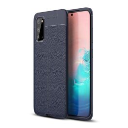 Szilikon telefonvédő (ütésállóság, bőr hatású, varrás minta) SÖTÉTKÉK   Szilikon telefonvédő (ütésállóság, bőr hatású, varrás minta) SÖTÉTKÉK