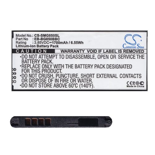 CAMERON SINO Li-Ion akku (3.85V/1700mAh, Samsung EB-BG850BBC kompatibilis) FEKETE