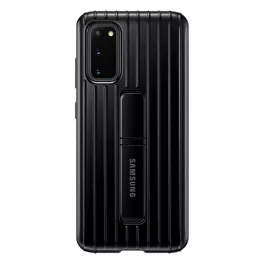   SAMSUNG műanyag telefonvédő (dupla rétegű, gumírozott, asztali tartó) FEKETE