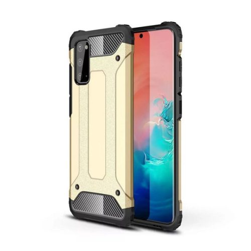 Defender szilikon telefonvédő (ütésállóság, légpárnás sarok, fémhatás) ARANY