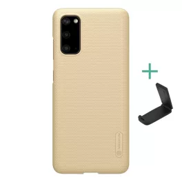   NILLKIN SUPER FROSTED műanyag telefonvédő (gumírozott, érdes felület + asztali tartó) ARANY